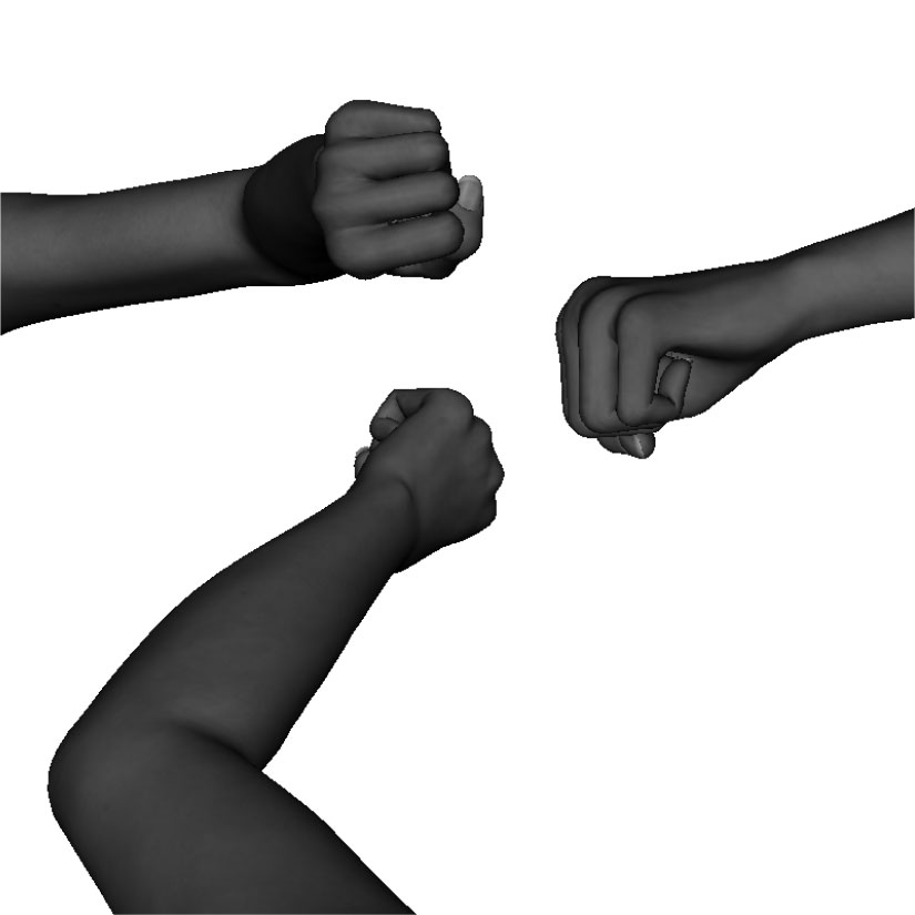 Example of proper inverted, vertical, back-knuckle formation Example of proper inverted, vertical, back-knuckle formation