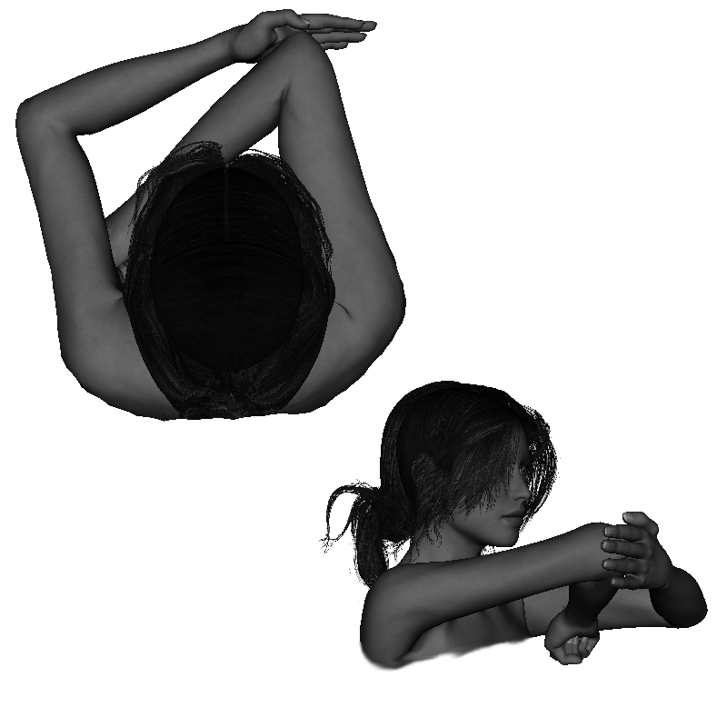 Example of proper inward, horizontal elbow formation