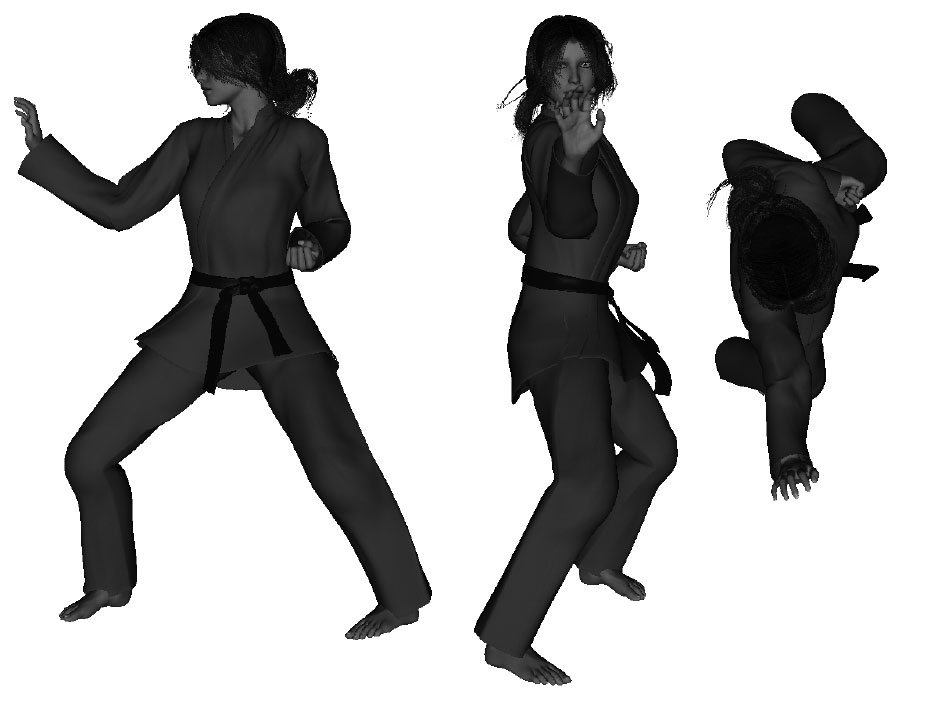 Example of a proper overhead claw (right)