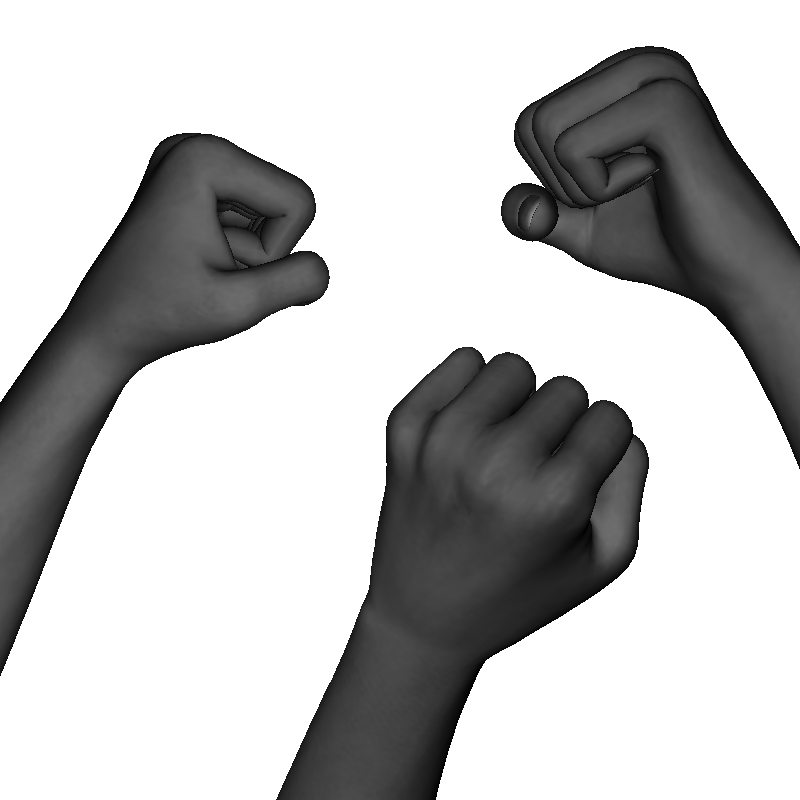 Example of proper helf-knuckle formation