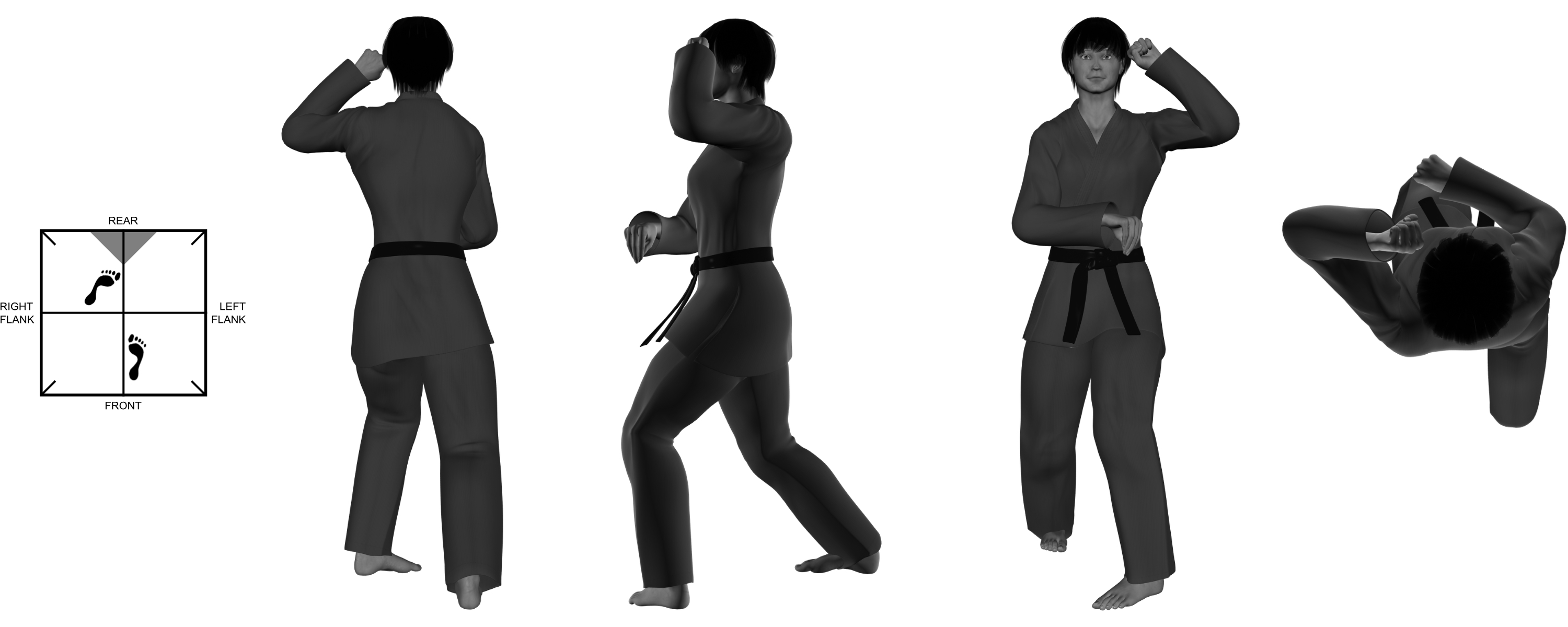 3b) (right) downward shape of crane from (left) forward bow 3b) (right) downward shape of crane from (left) forward bow