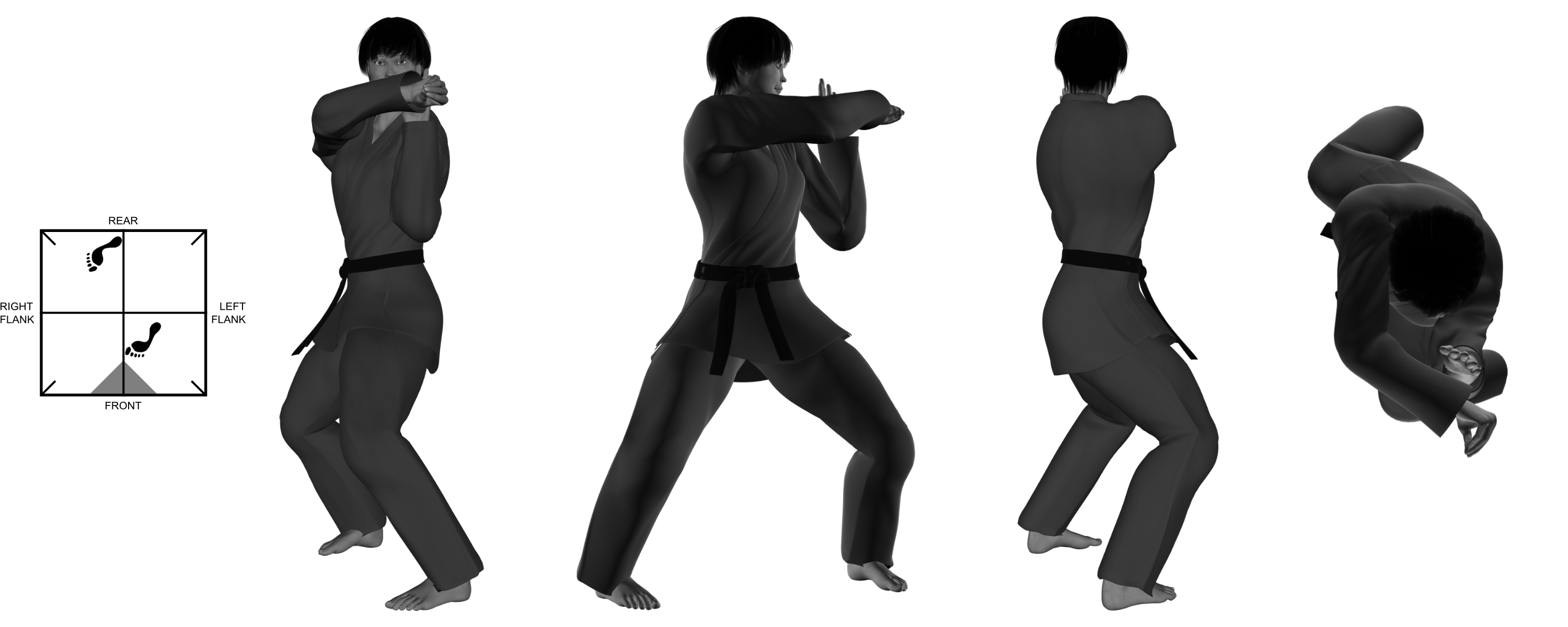 3a) (left) shape of crane from (left) neutral bow (transition) 3a) (left) shape of crane from (left) neutral bow (transition)