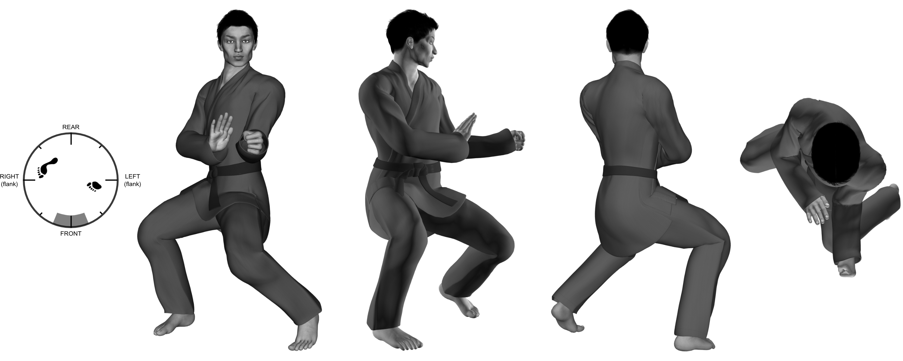 3) (left) hammer-fist from (right) wide kneel 3) (left) hammer-fist from (right) wide kneel