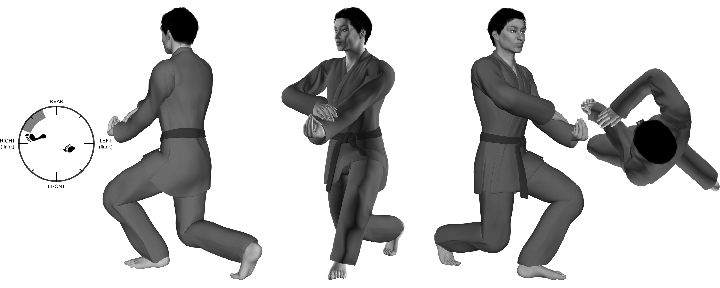 2c) (left) upward shape of crane from (left) front twist 2c) (left) upward shape of crane from (left) front twist