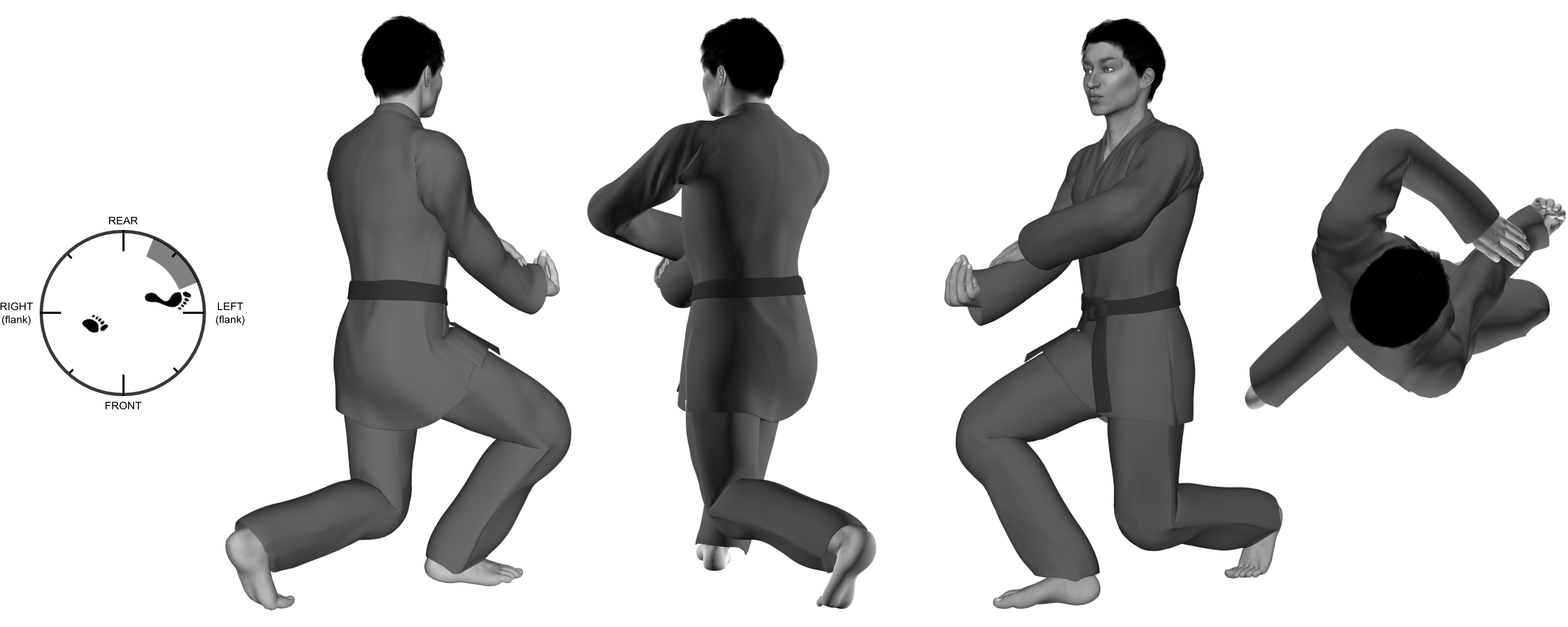 2c) (right) upward shape of crane from (right) front twist
